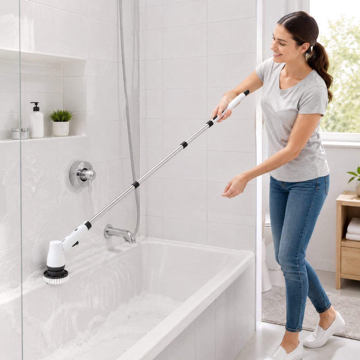 Keromee Handheld Household Electric Cleaning Brush WS101