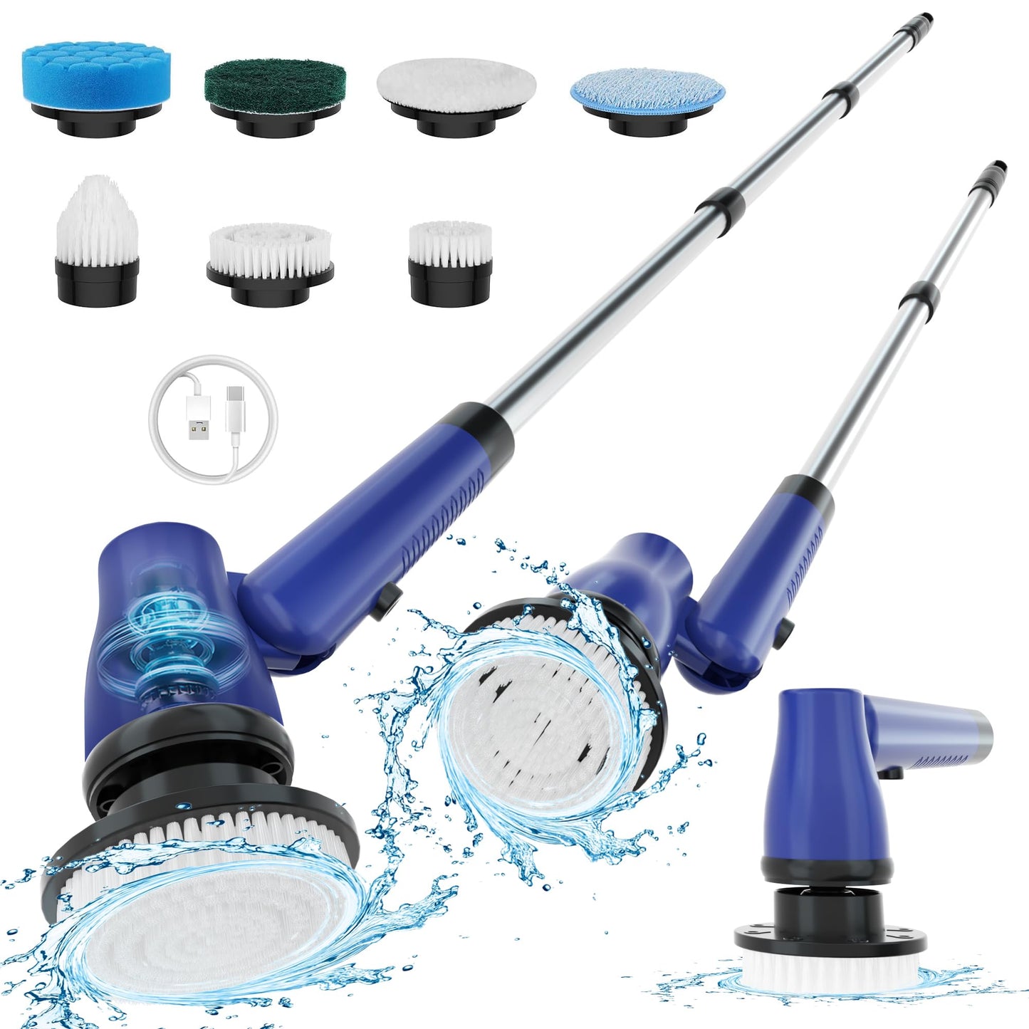 Keromee handheld escova de limpeza elétrica do agregado familiar piso recarregável sem fio rotação escova energia WS-101